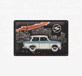 Tac Signs 3D  - Trabant black/red/white - Tac Signs - NA22330 - tacM3D22330 | The Diecast Company