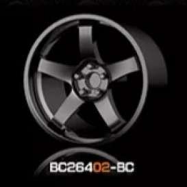 Wheels & tires Rims & tires - 2021 black chrome - 1:64 - Mot Hobby - BC26402-BC - MotBC26402-BC | The Diecast Company