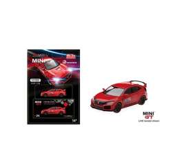 Honda  - Civic Type R (FK8) 2018 red - 1:64 - Mini GT - mgt00024L - MGT00024lhdMJ | The Diecast Company