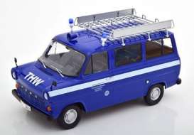 Ford  - Transit THW Cologne 1965 blue/purple - 1:18 - KK - Scale - 180468 - KKDC180468 | The Diecast Company