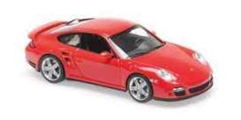 Porsche  - 911 Turbo (997) 2006 red - 1:87 - Minichamps - 870065202 - mc870065202 | The Diecast Company