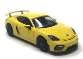 Porsche  - 718 Cayman GT4 (981) 2019 yellow - 1:87 - Minichamps - 870067602 - mc870067602 | The Diecast Company