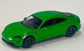 Porsche  - Taycan Turbo S 2019 green metallic - 1:87 - Minichamps - 870068402 - mc870068402 | The Diecast Company