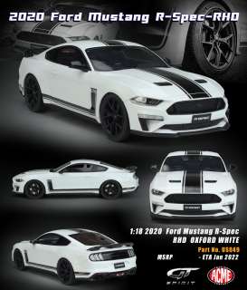 Ford  - Mustang R-Spec 2020 oxford white - 1:18 - Acme Diecast - US049 - GTUS049 | The Diecast Company