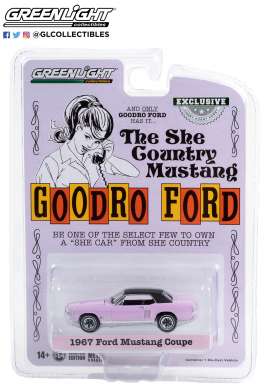 Ford Mustang - Coupe 1967 pink - 1:64 - GreenLight - 30352 - gl30352 | The Diecast Company