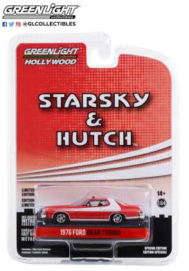 Ford  - Gran Torino (Crashed Version) 1976 red - 1:64 - GreenLight - 44955F - gl44955F | The Diecast Company