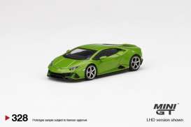 Lamborghini  - Huracán EVO Verde Mantis green - 1:64 - Mini GT - 00328-L - MGT00328lhd | The Diecast Company