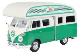 Volkswagen  - Type 2 (T3) Camper Van white/green - 1:24 - Motor Max - 79592 - mmax79592 | The Diecast Company