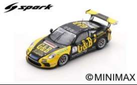 Porsche  - Carrera 911 GT3 2020 black/yellow - 1:43 - Spark - s8498 - spas8498 | The Diecast Company