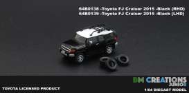 Toyota  - FJ Cruiser 2015 black/white - 1:64 - BM Creations - 64B0138 - BM64B0138rhd | The Diecast Company