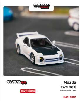 Mazda  - RX-7 white - 1:64 - Tarmac - T64G-012-WH - TC-T64G012WH | The Diecast Company