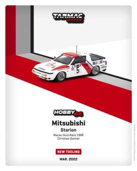 Mitsubishi  - Starion white/red - 1:64 - Tarmac - T64-055-88MGP05 - TC-T64-05588MGP05 | The Diecast Company