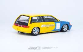 Honda  - Civic Si E-AT *Spoon Sports* 1985 yellow/blue - 1:18 - Inno Models - in18R-EAT-SP85 - in18R-EAT-SP85 | The Diecast Company