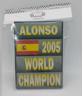 Figures diorama - F. Alonso World Champion Sign 2005  - 1:18 - Cartrix - CTLE18001 - CTLE18001 | The Diecast Company
