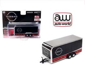 Nissan  - Car Trailer black/red - 1:64 - Auto World - cp7800 - awcp7800 | The Diecast Company