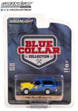 Ford  - Bronco 1996 blue/yellow - 1:64 - GreenLight - 35240D - gl35240D | The Diecast Company