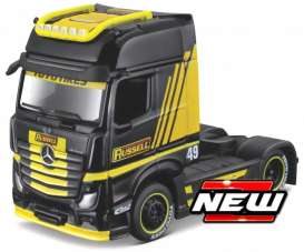Mercedes Benz  - Actros black/yellow - 1:64 - Maisto - 19127Y - mai12389-19127Y | The Diecast Company