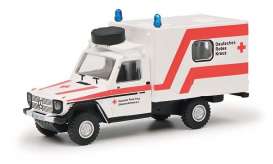 Mercedes Benz  - G white/red - 1:87 - Schuco - S26686 - schuco26686 | The Diecast Company