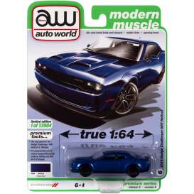 Dodge  - Challenger 2019 blue - 1:64 - Auto World - SP076A - AWSP076A | The Diecast Company