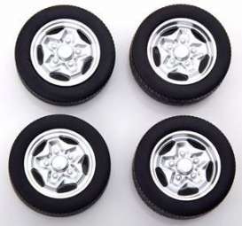 Wheels & tires Rims & tires - black/silver - 1:18 - KK - Scale - acc021 - kkdcacc021 | The Diecast Company