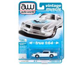 Pontiac  - Firebird 1976 white/blue - 1:64 - Auto World - SP104B - AWSP104B | The Diecast Company
