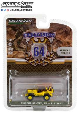 Willys Jeep - 1949 yellow - 1:64 - GreenLight - 61030C - gl61030C | The Diecast Company