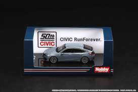 Honda  - Civic grey - 1:64 - Hobby Japan - HJ641046LGY - HJ641046LGY | The Diecast Company