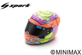 Helmet  - Daniel Ricciardo McLaren 2022 blue/light orange - 1:5 - Spark - 5HF074 - spa5HF074 | The Diecast Company