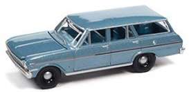 Chevrolet  - II Nova Station Wagon 1963 silver/blue - 1:64 - Auto World - SP083B - AWSP083B | The Diecast Company
