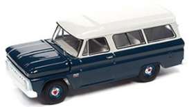 Chevrolet  - Suburban 1966 blue/white - 1:64 - Auto World - SP091B - AWSP091B | The Diecast Company