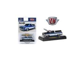 Chevrolet  - Cheyenne w/ Camper Shel 1973 blue/white - 1:64 - M2 Machines - 31500MJS37 - M2-31500MJS37 | The Diecast Company