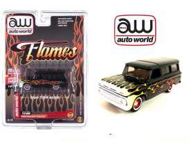 Chevrolet  - Suburban  1965 black/flames - 1:64 - Auto World - CP7832 - AWCP7832 | The Diecast Company
