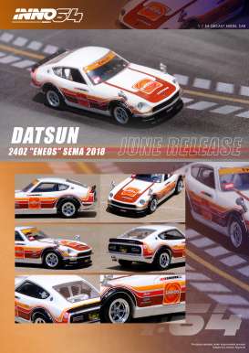 Datsun  - 240Z white/brown/yellow/red - 1:64 - Inno Models - in64-240Z-ENEOS - in64-240Z-ENEOS | The Diecast Company