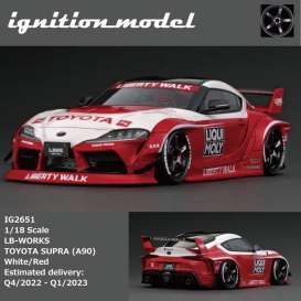 LB Works  - Toyota white/red - 1:18 - Ignition - IG2651 - IG2651 | The Diecast Company