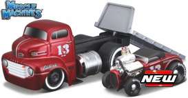 Muscle Machines  - Ford 1950 red/black/grey - 1:64 - Maisto - 11540 - mai11540 | The Diecast Company