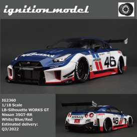 Nissan  - 35GT-RR white/blue/red - 1:18 - Ignition - IG2360 - IG2360 | The Diecast Company