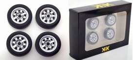 Wheels & tires Rims & tires - black/chrome - 1:18 - KK - Scale - acc015 - kkdcacc015 | The Diecast Company