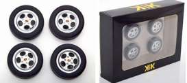 Wheels & tires Rims & tires - black/chrome - 1:18 - KK - Scale - acc018 - kkdcacc018 | The Diecast Company
