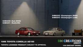 Toyota  - Corolla AE100 1996 champagne  - 1:64 - BM Creations - 64B0253 - BM64B0253lhd | The Diecast Company