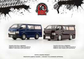 Toyota  - Hiace KDH200V 2015 dark navy blue - 1:64 - BM Creations - 64B0147 - BM64B0147lhd | The Diecast Company