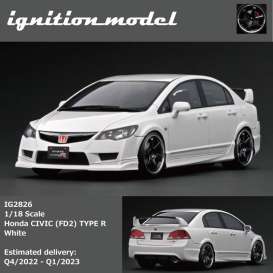 Honda  - Civic Type R white - 1:18 - Ignition - IG2826 - IG2826 | The Diecast Company