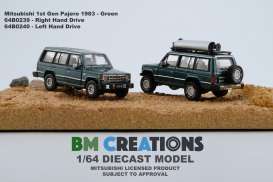 Mitsubishi  - 1st Gen. Pajero 2015 green - 1:64 - BM Creations - 64B0239 - BM64B0239rhd | The Diecast Company