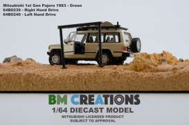 Mitsubishi  - 1st Gen. Pajero 2015 white - 1:64 - BM Creations - 64B0242 - BM64B0241rhd | The Diecast Company