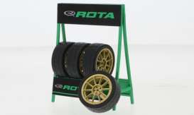 Wheels & tires  - Rota Gold  - 1:18 - IXO Models - 18SET005W - ix18SET005W | The Diecast Company