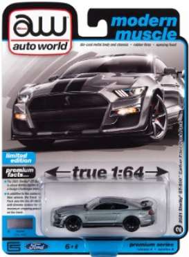 Shelby  - GT500 Carbon Edition 2021 silver/black - 1:64 - Auto World - SP114B - AWSP114B | The Diecast Company