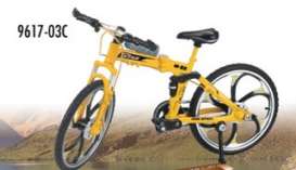 Bicycles - Mountain Bikes  - 2022 yellow - 1:10 - Golden Wheel - 9617-03C - GW9617-03C-yellow | The Diecast Company