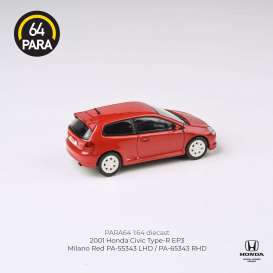 Honda  - Civic Type-R EP3 2001 red - 1:64 - Para64 - 55343 - pa55343L | The Diecast Company