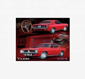 Tac Signs  - Plymouth red/black - Tac Signs - R438735 - tacR438735 | The Diecast Company