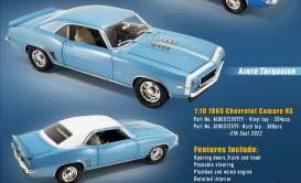 Chevrolet  - Camaro RS 1969 light blue/white - 1:18 - Acme Diecast - 1805725VTTY - acme1805725VTTY | The Diecast Company