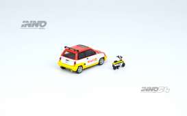 Honda  - City Turbo II & Motocompo 1984 yellowwhite/red - 1:64 - Inno Models - IN64-CITYII-SHELL - in64CityII-SHELL | The Diecast Company